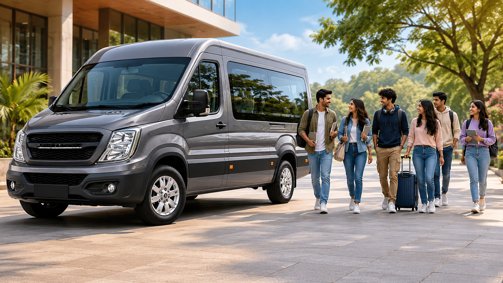 Urbania van hiring for school and college trips in chennai