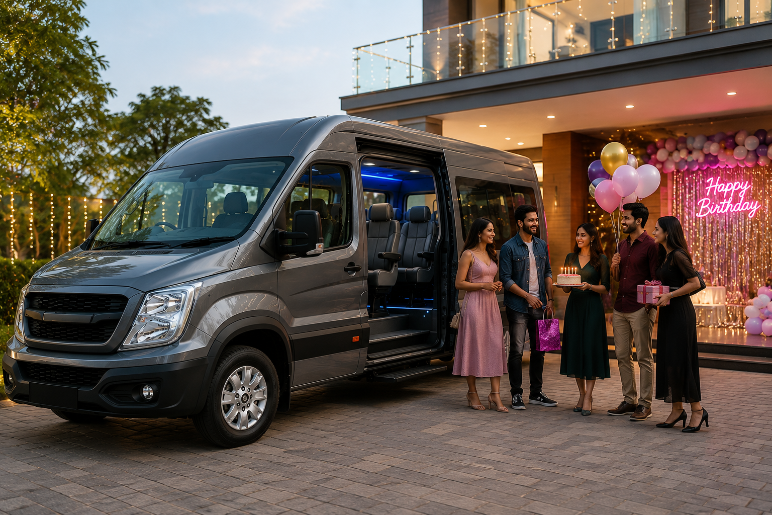 urbania van rental for birthday parties in chennai
